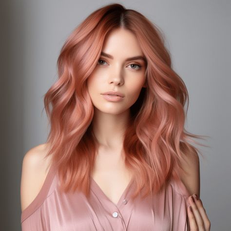 70 Trending Pink Hair Color Ideas for 2023 Pink Hair For Cool Skin Tone, Pink Hair Pale Skin, Rose Gold Toned Hair, Muted Pink Hair, Warm Pink Hair, Burgundy And Pink Hair, Pink Peach Hair, Rainbow Hair Color Ideas, Hair Color Ideas For 2023