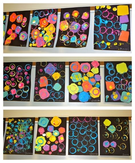 kindergarten shape art | inspired by this art project on art is basic Prek Shape Art Lessons, Dot Crafts For Preschool, Circle Art Preschool, Colors Preschool, Shapes Collage, Open Ended Art, Collage Projects, Shapes Kindergarten, Art Preschool