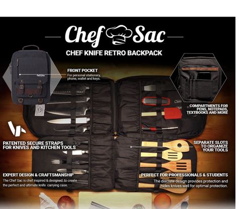 Chef knife carrying case Hidden Knives, Chef Knife Bags, Black Knife, Chef Tools, Knife Bag, Retro Backpack, Chef Inspiration, Case Knives, Tool Knife