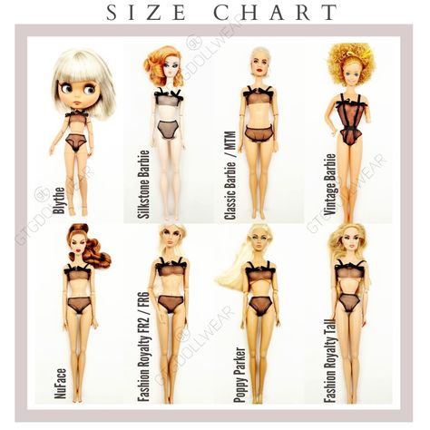 Exclusive fashion for integrity toys poppy parker, fashion royalty, nuface, barbie and silkstone 12 inch doll Integrity Toys Poppy Parker, Body Size Chart, Doll Reference, Barbie Body, 12 Inch Doll Clothes, Designing Clothes, Doll Miniatures, Barbie Sewing, Barbie Sewing Patterns