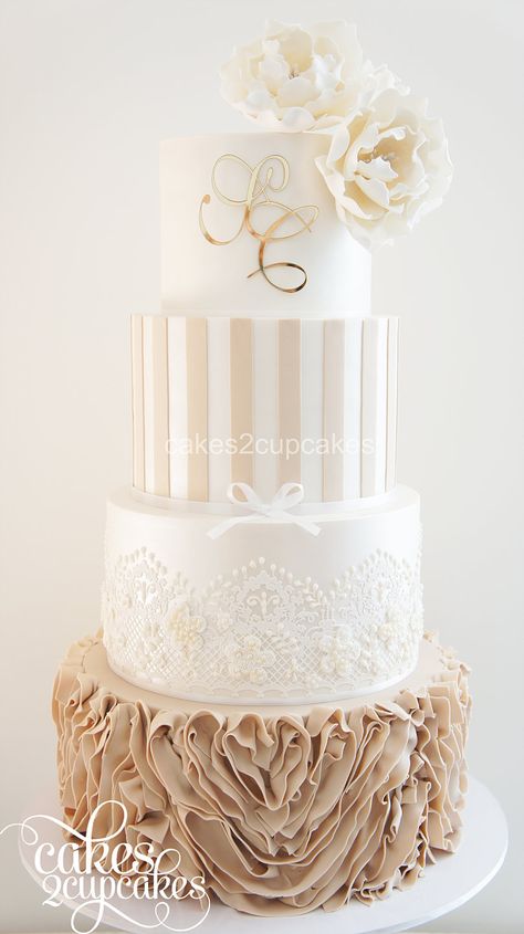 Beautiful, scrumptious and elegant custom made cakes for engagements and weddings. Ruffle Cake, Amazing Wedding Cakes, Elegant Wedding Cakes, Elegant Cakes, Wedding Cake Inspiration, Beautiful Wedding Cakes, Gorgeous Cakes, Occasion Cakes, Wedding Cake Designs