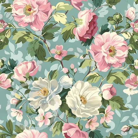 Botanical Flowers Png, Floral Print Patterns Vintage, Digital Floral Prints, Vintage Floral Prints, Floral Desing, Floral Chintz, Arts And Crafts For Teens, Diy Fabric Jewellery, Color Design Inspiration