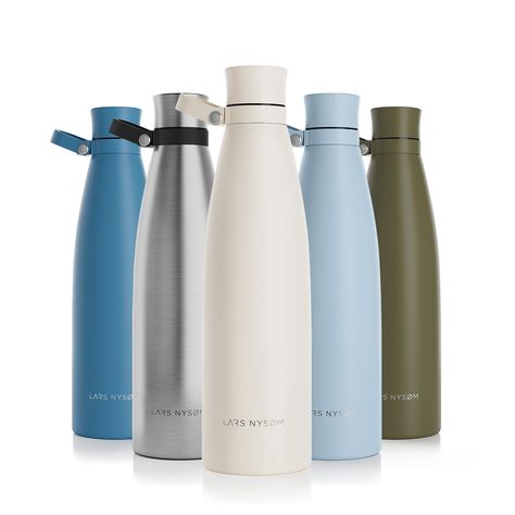 PRICES MAY VARY. ✅ Functional design I The stainless steel drinking bottle by LARS NYSØM is the sustainable alternative to plastic bottles. Height: 10.6 In, Ø 3 In, Vol.: 25 oz, Weight: 0.80 lbs. Perfect for office, yoga, fitness or car. ✅ Perfect for travel I With the metal bottle you get a perfect companion for on the road. The bottle is 100% leak-proof and easy to fill. The drinking opening is perfect for measured sips without spilling. ✅ Ideal gift I The water bottle is perfect as a gift for Thermo Flask, Office Yoga, Bottle Designs, Metal Bottle, Thermos Flask, Thermal Bottle, Sports Bottle, Drinking Bottle, Metal Bottles