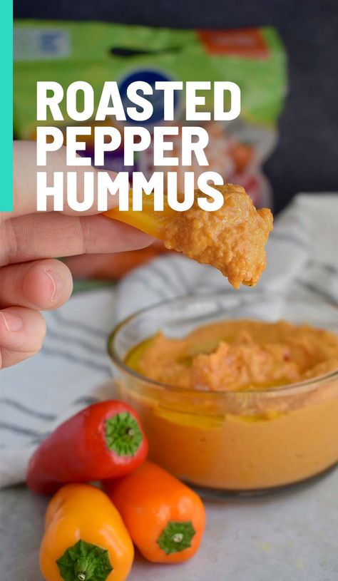 Sweet Pepper Dip Recipe, Mini Sweet Pepper Dip, Ww Hummus Recipe, Ww Hummus, Roasted Pepper Hummus, Appetizer Night, Healthy Munchies, Hummus Recipes, Easy Hummus Recipe