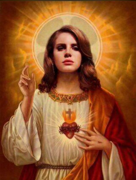 Lana Del Rey Memes, Lana Del Rey Art, Lana Del Rey Love, Lana Rey, Cocoppa Wallpaper, Jesus Images, Lana Del Ray, Virgin Mary, Tapestry Wall Hanging