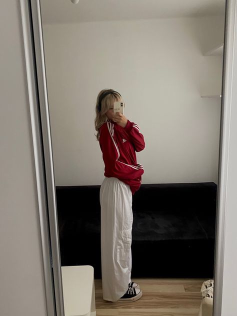 Red Adidas Jacket Outfit, Adidas Hoodie Outfit, Adidas Track Jacket Outfit, Red Adidas Outfit, Red Adidas Tracksuit, Adidas Shirt Outfit, Adidas Jacket Outfit, Red Adidas Pants, Red Adidas Jacket