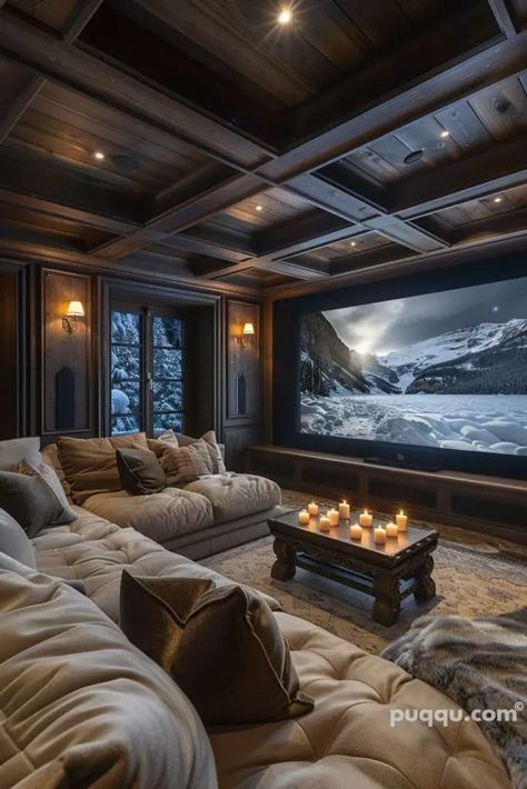 Cozy Theatre Room, Cinema Room Small, Small Theater Room, Small Theatre Room Ideas, Theatre Room Ideas, Home Theater Room, Home Theater Room Design, Theater Room Design, Retirement House