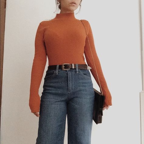 Selling this Forever 21 Turtleneck Top in my Poshmark closet! My username is: nataliemarie988. #shopmycloset #poshmark #fashion #shopping #style #forsale #Forever 21 #Tops Turtleneck Outfit 70s, Rust Turtleneck Outfit, Orange Turtle Neck Outfit, Turtle Neck 90s Outfit, Burnt Orange Turtleneck Outfit, Orange Turtleneck Outfit, Turtle Neck Outfit Aesthetic, Orange Turtleneck Sweater Outfit, Turtleneck Outfit Winter