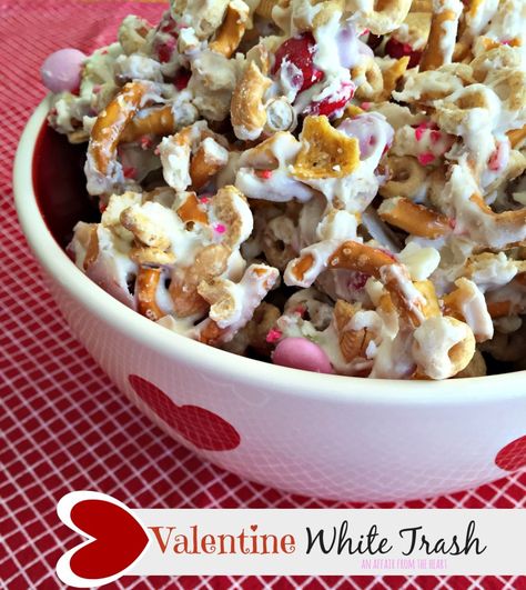 Valentine White Trash Mix White Trash Recipe, Valentine Sweets, Classic Beef Stew, White Chocolate Covered, Unicorn Desserts, Potatoes Carrots, Beef Stew Meat, Carrots And Potatoes, Corn Chips