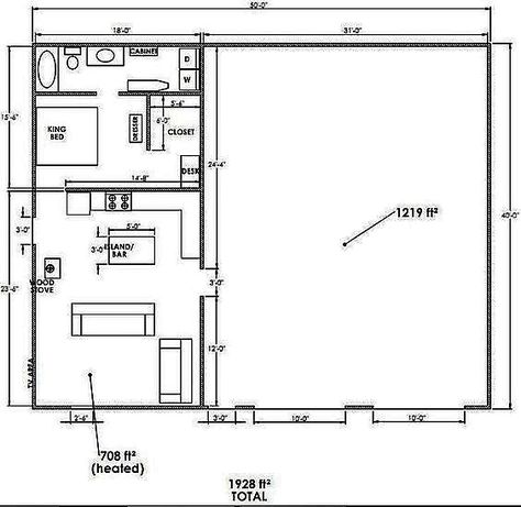 Shop With Living Quarters Plans, Barndominium Shop, Pole Barn With Living Quarters, Shop With Living Quarters, Garage Apartment Floor Plans, Garage With Living Quarters, Barn With Living Quarters, Barn Apartment, Garage Apartment Plans