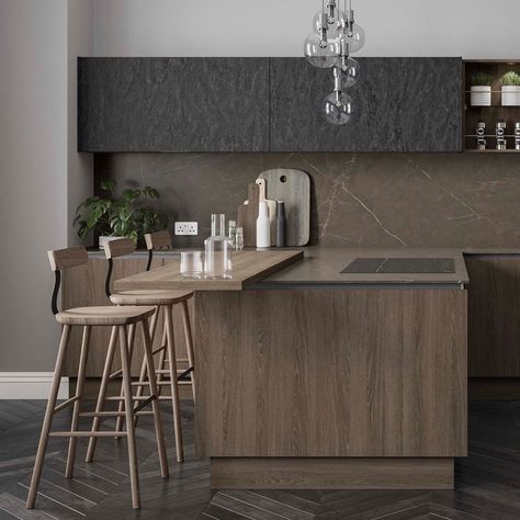 Volpi Kitchens on Instagram: “BE INSPIRED. Orleans Oak, Graphite and Charcoal, teamed with #Ceralsio Pietra Grey #worktops and #splashbacks #ComingOutOfTheShadows…” Be Inspired, Kitchens, Coffee Table, Grey, Furniture, On Instagram, Instagram, Home Decor, Home Décor