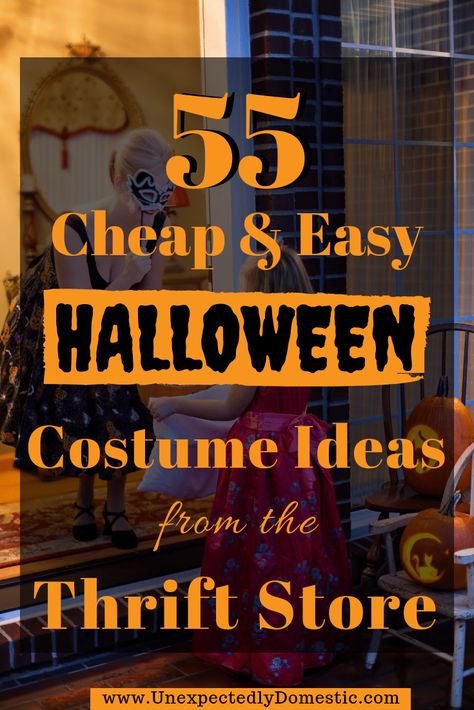 Check out these cheap and easy Halloween costume ideas. Diy Halloween costume ideas from the thrift store. Halloween costumes for women, men, and couples! #halloween #costumes #halloweencostumes #thrifting #thriftstore #thriftstorefinds #unexpectedlydomestic Tall Halloween Costumes, Thrift Store Costumes, Thrift Store Halloween Costume, Cheap Easy Halloween Costumes, Easy Adult Halloween Costumes, Inexpensive Halloween Costumes, Homemade Costume Ideas, Diy Adult Halloween Costumes, Easy Costume Ideas