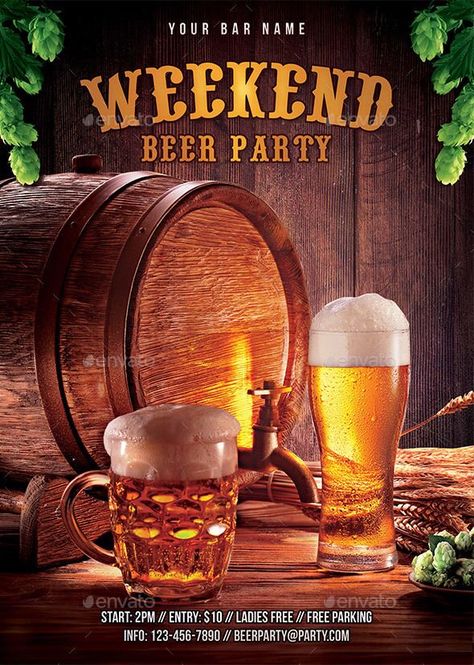 Beer Flyer, Poster Beer, Beer Promotion, October Fest, Hotel Ads, Eminem Wallpapers, Beer Photography, Menu Printing, Illustrator Design Tutorial