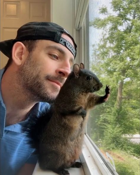 My life as a squirrel daddy... | This lad shares what life is like as a squirrel daddy 😅🐿 | By LADbible Funny Squirrel Pictures, Squirrel Pictures, Small Animal Bedding, Squirrel Funny, Human Anatomy Drawing, Cute Squirrel, A Squirrel, Red Squirrel, Like Animals