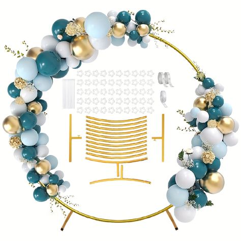 Graduation Photo Background, Round Balloon Arch, Circle Arch, Round Backdrop, Round Balloons, Graduation Photo, Arch Kit, Wedding Balloons, Gold Balloons