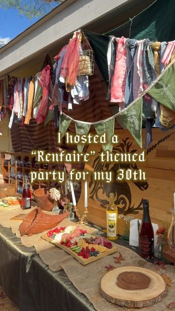 Ren Faire Party Ideas, Ren Faire Birthday Party, Friendsgiving Themes, Larp Wedding, Dnd Birthday Party, Dnd Party Ideas, Ren Faire Wedding, Dnd Birthday, Summer Solstice Party