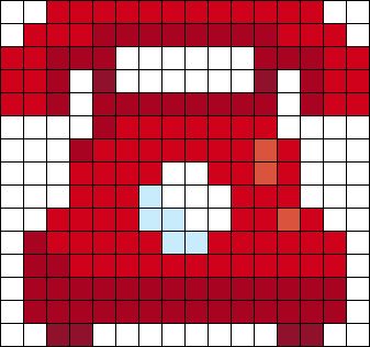 Red Perler Bead Patterns, Graph Pictures, Disney Elena, Kandi Inspo, Diy Kandi, Perler Ideas, Fuse Bead Patterns, Pixel Art Templates, Pattern Maker