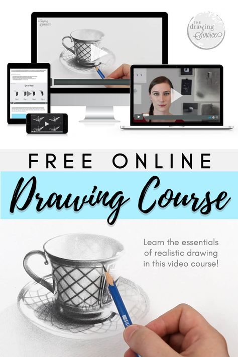 Drawing Concepts, Drawing Online, Beginner Drawing Lessons, Online Art Courses, Learn To Sketch, Drawing Tutorials For Beginners, Realistic Drawing, Drawing Course, Online Art Classes