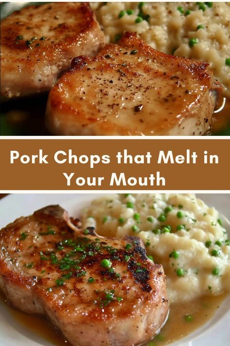 Pork Chops that Melt in Your Mouth Pork Chops That Melt In Your Mouth, Pork Chop Potato Recipes, Easy Boneless Pork Chops, What To Make With Boneless Pork Chops, Slow Cooked Pork Chops In Oven, Tender Moist Pork Chops, Recipes For Pork Chops In Oven, Recipe For Pork Chops In Oven, Pork Loin Chops Bone In