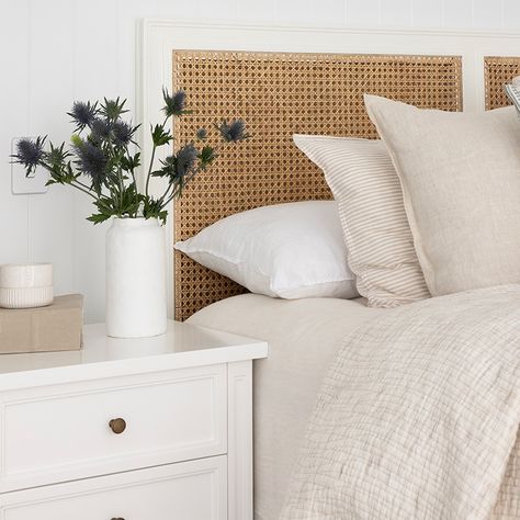 I love the classic coastal vibe of the Harrison Bedside Table! 🌊🏡 #indoor #indoorfurniture #furniture #bedroom #bedsidetable #table #home #homedecor Cane Bedside Tables, Bedroom Bench Seat, Beautiful Bedside Tables, 3 Drawer Bedside Table, Rattan Bed, Coral Decor, Classic Coastal, White Bedside Table, Tropical Twist