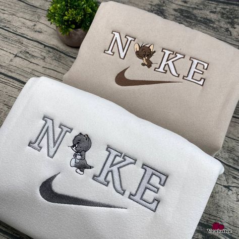 Cute Tom And Jerry Nike Embroidered Sweatshirts, Nike Embroidery Matching Couple Check more at https://viralustee.com/product/cute-tom-and-jerry-nike-embroidered-sweatshirts-nike-embroidery-matching-couple/ Matching Sweatshirts For Friends, Matching Nike Sweatshirts, Nike Custom Sweatshirts, Matching Hoodies For Couples Nike, Nike Embroidery Sweatshirt, Embroided Sweatshirt, Couples Sweatshirts Hoodie, Bff Sweatshirts, Sweatshirts Nike