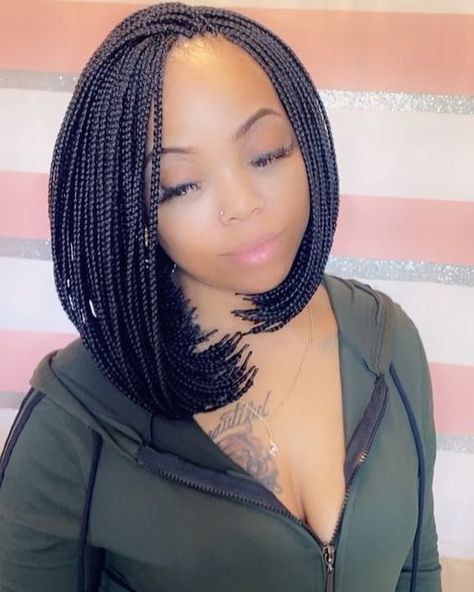 Bob Plaits Box Braids, Small Plaits Box Braids, Bob Plaits, Braids Plaits, Afro Puffs, Bob Braids Hairstyles, Bob Braids, Hair Twist, Twist Styles