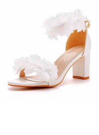 JJsHouse Flower Women's Block Heel Wedding Party Summer Ankle Strap Sandals Wedding Sandals Bridal Shoes Elegant Leather Buckle Open Toe Wedding Shoes. #JJsHouse #Flower #Women's #BlockHeel #Wedding #Party #Summer #AnkleStrapSandals #WeddingSandals #BridalShoes #Elegant #Leather #Buckle #OpenToe #WeddingShoes Flower Wedding Shoes, Peep Toe Wedding Shoes, Floral High Heels, Summer Wedding Shoes, Wedding Shoes Pumps, White Bridal Shoes, Wedding Shoes Bride, Bridal Wedding Shoes, Basic Heels