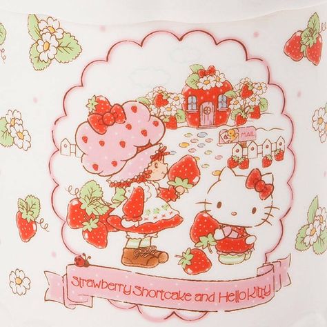 Hello Kitty Strawberries, Hello Kitty Strawberry, Cute Aesthetics, Strawberry Shortcakes, Strawberry Shortcake Cartoon, Strawberry Shortcake Characters, Vintage Strawberry Shortcake, Hello Kitty Pictures, Hello Kitty Items