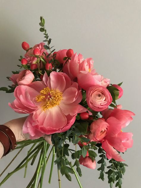 Pink Poppies Bouquet, Large Peony Bouquet, Peony Marigold Bouquet, Ranunculus And Peonies, Peonies And Ranunculus Bouquet, Ranunculus And Peony Bouquet, Small Peony Bouquet, Ranunculus Bouquet Wedding, Pink Ranunculus Bouquet