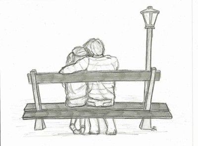 Love #couple #drawing | Lovely Illustrations | Pinterest Drawing Back View, Bench Drawing, Drawing Back, Lovely Illustrations, Couple Drawing, Couple Sketch, Cute Couple Drawings, 3d Drawings, Couple Drawings