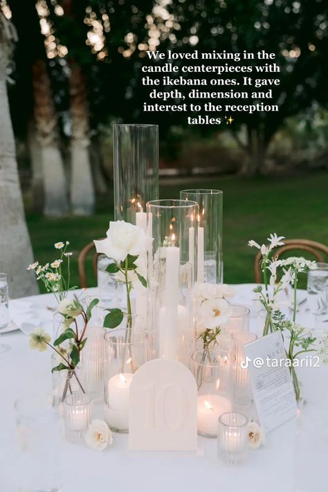 Candles And Flowers, Dream Wedding Decorations, Wedding Tablescape, Reception Tables, May Weddings, Future Wedding Plans, Neutral Wedding, Deco Floral, Wedding Mood Board