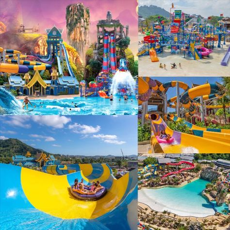 Andamanda Phuket Water Park Cheap Ticket - Phuket Tours Thai Mythology, Slides For Kids, Water Park Rides, Water Rides, Water Theme Park, Thailand Vacation, Stay Weird, Kids Slide, New Theme