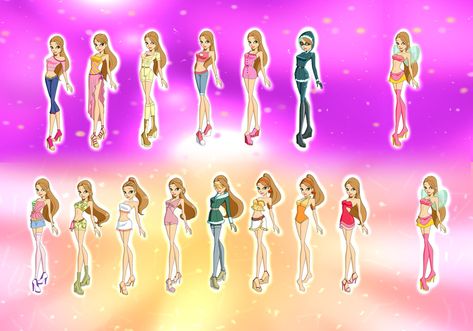 Outfits Valerie season 1+2 by FairyOfAir on DeviantArt Winx Club Season 1 Outfits Oc, Winx Club Season 2 Outfits, Season 8, Winx Club, Season 1, Casual Outfits, Deviantart, Quick Saves, Art