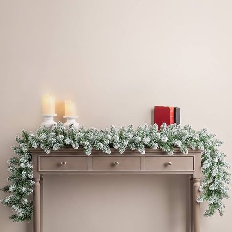 Christow Frosted Christmas Garland for Fireplace and Stairs 2.7m / 9ft, Luxury Thick Artificial Snowy Winter Spruce Decoration 2022 : Amazon.co.uk: Home & Kitchen Flocked Christmas Garland, Frosted Christmas Garland, Decorating A Mantel, Spruce Garland, Frosted Garland, Flocked Garland, Winter Garland, Dreaming Of A White Christmas, Red Christmas Decor