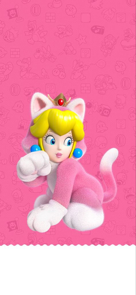 Cat Peach, Princesa Peach, Cat Drawing, Phone Wallpapers, Sailor Moon, Princess Peach, Favorite Things, Phone Wallpaper, Mario