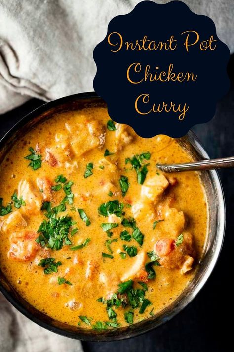 Ninja Foodi Chicken Curry, Instant Pot Chicken Thigh Curry Recipes, Chicken Curry Recipe Instant Pot, Nutripot Recipes, Chicken Bits, Butternut Squash Chicken, Curry Chicken Thighs, Ip Chicken, Instant Pots