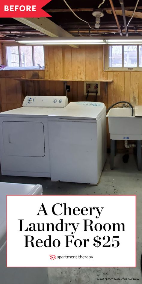 Diy Basement Laundry Room Makeover, Laundry Before And After, Paneling In Laundry Room, Old Laundry Room Makeover, Laundry Room Makeover Before And After, Unfinished Basement Laundry Room Makeover, Basement Laundry Room Ideas Unfinished Diy, Painting Laundry Room Walls, Paneling Laundry Room