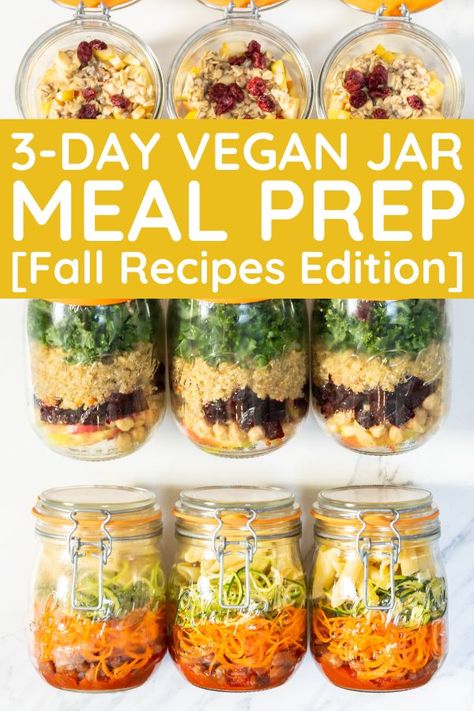 Vegan Meals In A Jar, Vegan Salad In A Jar, Vegan Mason Jar Soup, Vegan Salad Jar Recipes, Vegan Salad Jars, Vegan Jar Salads, Vegan Soup In A Jar, Quick Vegan Meal Prep, Vegan Jar Meals