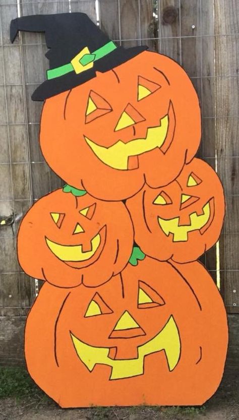 Wooden Yard Decorations, Fall Festival Decorations, Halloween Yard Displays, Pumkin Decoration, Halloween Yard Signs, Halloween Yard Art, Halloween Lawn, Wood Yard Art, Etsy Halloween