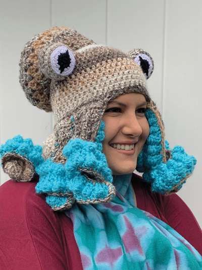 Introducing the Octopus Hat Crochet Pattern, a fun and unique design that is sure to make a splash at any occasion. This pattern, designed by Deena Fink for Knit and Let Dye, pays homage to our cephalopod friends and … Read More... Octopus Hat Crochet, Octopus Costume, Octopus Hat, Octopus Crochet, Hat Patterns Free, Hat Crochet Pattern, Crochet Octopus, The Octopus, Crochet Hats Free Pattern