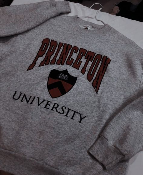 University Inspiration, Rose Calloway, University Crewneck, Sweatshirt Aesthetic, Ivy Style, Dream College, Princeton University, 로고 디자인, Winter Fashion Outfits