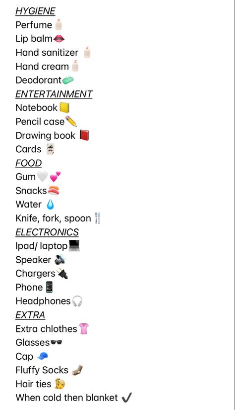 Things To Pack For A School Trip, Stuff To Pack For A Trip, Packing List School Trip, What To Have In Your Pencil Case List, Things To Take On A School Trip, Things You Need For A Road Trip, What Stuff To Pack On A School Over Night Trip, What To Take With You On A Trip, What To Pack For Field Trip