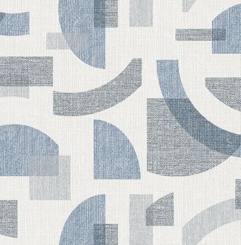 Fulton Blue Shapes Wallpaper Shapes Wallpaper, Washable Wallpaper, A Street Prints, Wallpaper For Sale, Wallpaper Modern, Paper Wallpaper, Modern Wallpaper, Geometric Wallpaper, Burke Decor