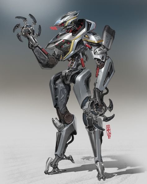 ArtStation - CGCUP Master Class - Futuristic Robot Vector Robot, Robot Monster, Futuristic Armor, Futuristic Robot, Cool Robots, Arte Robot, Monster Concept Art, Mecha Anime, Robot Design