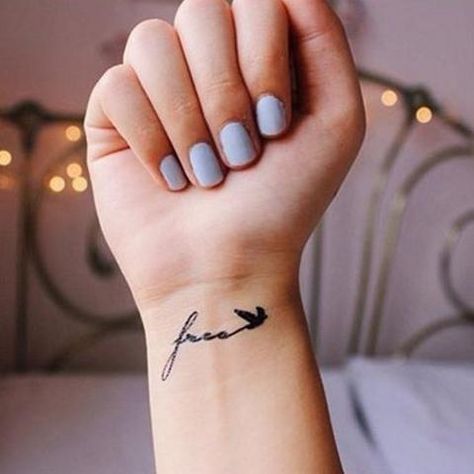 free-flying-bird-temporary-tattoo Free Bird Tattoo, Freedom Tattoos, Flying Bird Tattoo, Tattoo Dotwork, Small Girl Tattoos, Wrist Tattoos For Women, Bird Tattoo, Subtle Tattoos, Free Tattoo