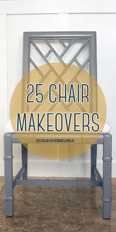 New life for old chairs -- 25 chair makeovers via Remodelaholic.com Chair Redo, Furniture Fix, Chair Makeover, Old Chairs, Old Chair, Furniture Rehab, Painted Chairs, Makeover Ideas, Diy Chair