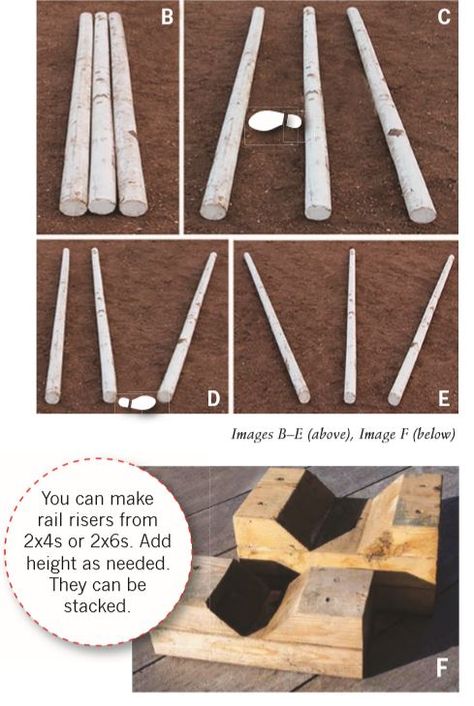 Ground Poles For Horses, Diy Trot Poles, Diy Horse Trail Obstacles, Trail Obstacles For Horses Diy, Trail Obstacles For Horses, Cavaletti Diy, Ground Pole Exercises Horses, Diy Cavaletti, Horse Jumping Exercises