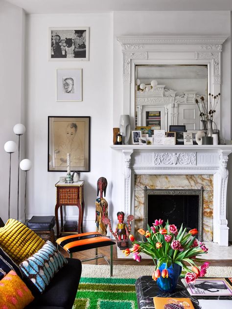 Tina Leung Lulu Lytle, Black Marble Coffee Table, House Elements, Painting Lamp Shades, Bed Stuy, London Flat, London House, Cabinetry Design, Chic Bathrooms