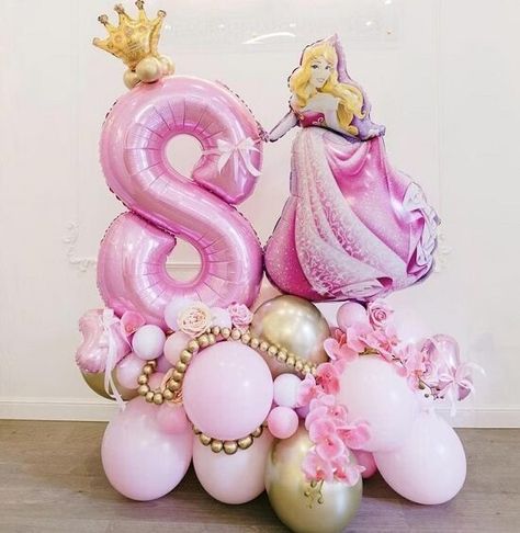 Favorite Etsy Finds – Baby Shower Ideas 4U Princess Balloon Bouquet, Princess Balloon Garland, Princess Balloon Decorations, Disney Princess Theme Birthday Party, Pcs Tips, Birthday Party Paper Decorations, Princess Balloon, Baby Shower Girl Diy, Princess Balloons