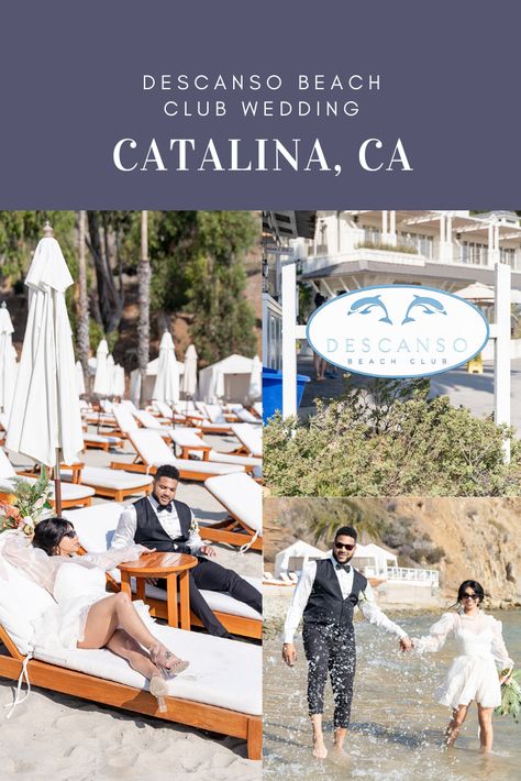 Catalina Island Wedding Venues, Descanso Beach Club Wedding, Catalina Island Wedding, Beach Wedding Venues California, Descanso Beach Club, Socal Wedding Venues, California Beach Wedding, San Diego Wedding Venues, Beach Cabana